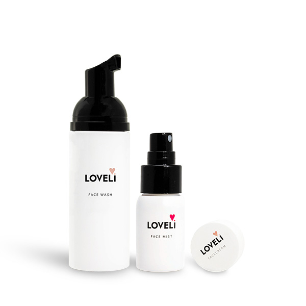 Loveli Face wash, Face mist & Face cream travel
