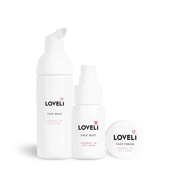 Loveli Face care set Travel size Normal to Dry Skin
