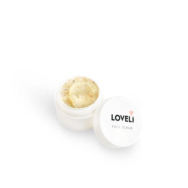 Loveli Face scrub travel size inhoud