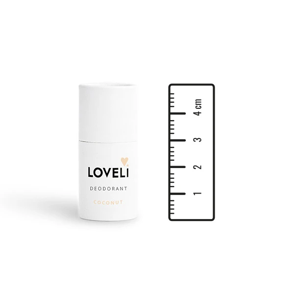 Mini deodorant Cononut 6 gr met liniaal