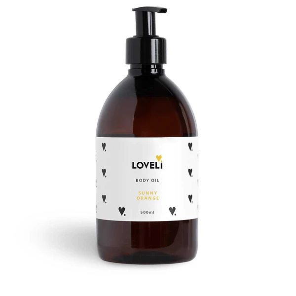Loveli Body oil Sunny Orange Refill pompje 500 ml