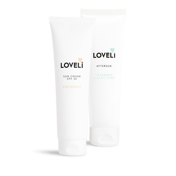 Set Loveli Sun cream Coconut en Aftersun 150 ml