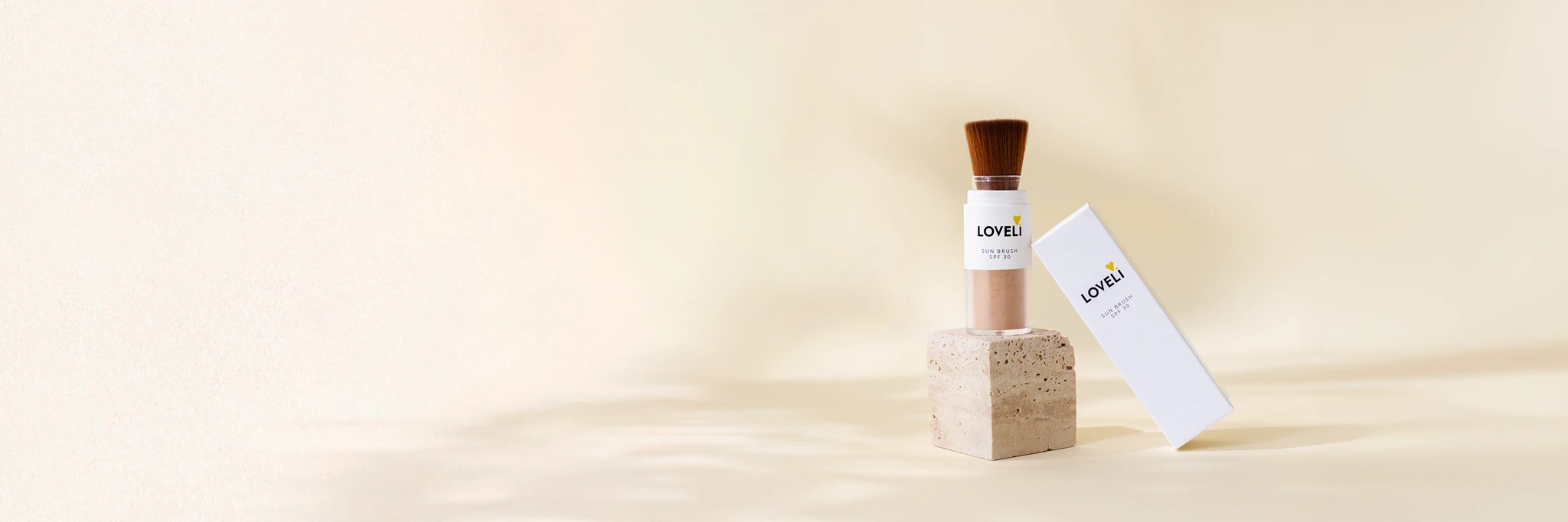 Loveli Sun brush SPF 30 banner